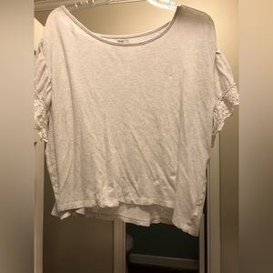 Cream short sleeve shirt